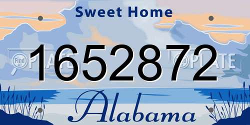 1652872 Alabama License Plate