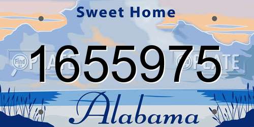 1655975 Alabama License Plate