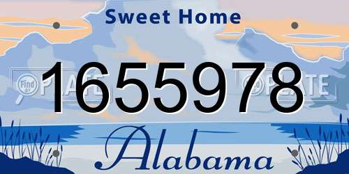 1655978 Alabama License Plate