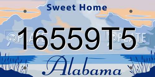16559T5 Alabama License Plate
