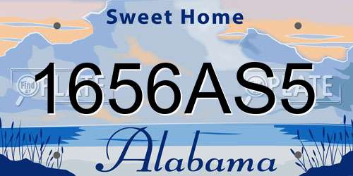1656AS5 Alabama License Plate
