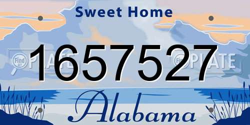 1657527 Alabama License Plate