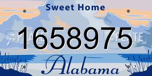 1658975 Alabama License Plate