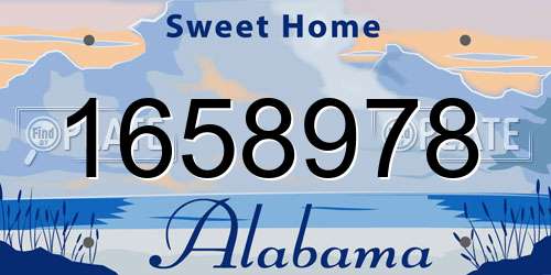 1658978 Alabama License Plate