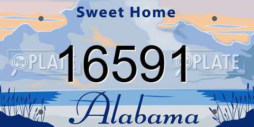 16591 Alabama License Plate
