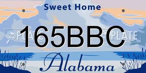 165BBC Alabama License Plate