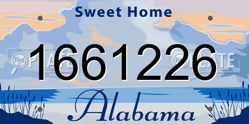 1661226 Alabama License Plate