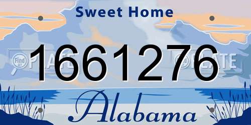 1661276 Alabama License Plate