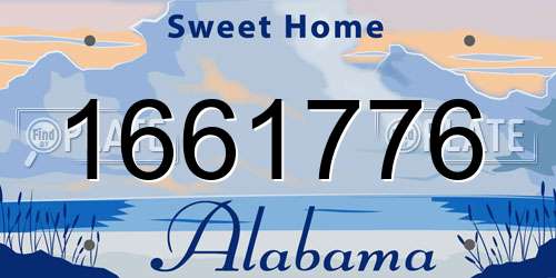 1661776 Alabama License Plate