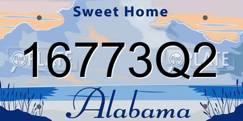 16773Q2 Alabama License Plate