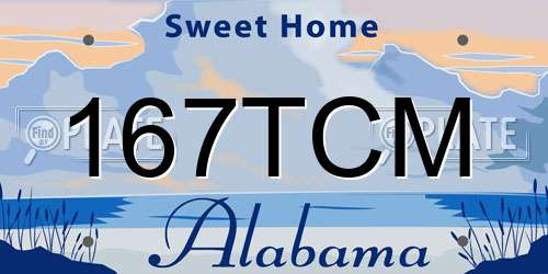 167TCM Alabama License Plate