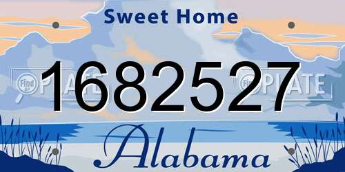 1682527 Alabama License Plate