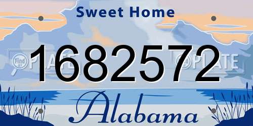 1682572 Alabama License Plate