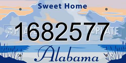 1682577 Alabama License Plate