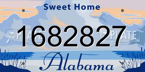 1682827 Alabama License Plate