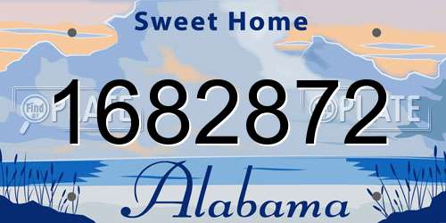 1682872 Alabama License Plate