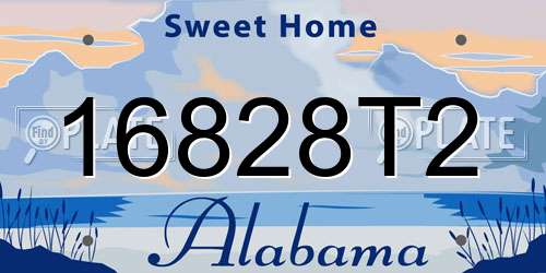 16828T2 Alabama License Plate