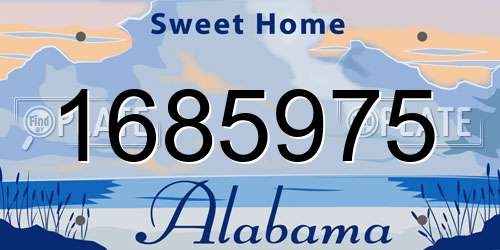 1685975 Alabama License Plate