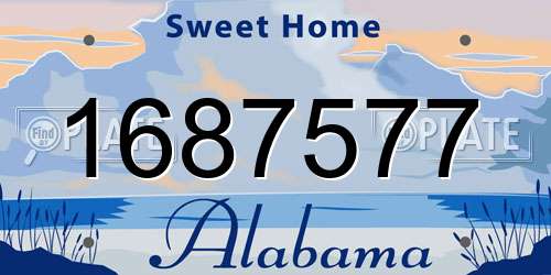 1687577 Alabama License Plate
