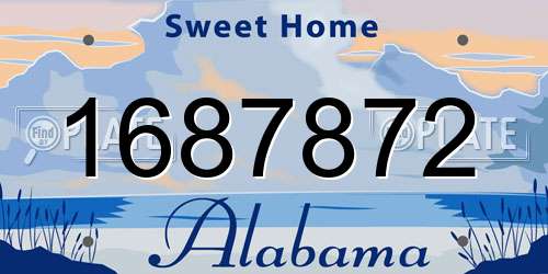 1687872 Alabama License Plate