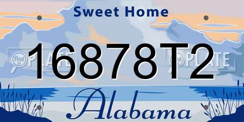 16878T2 Alabama License Plate