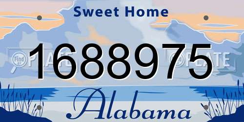 1688975 Alabama License Plate