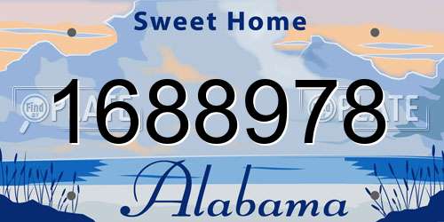 1688978 Alabama License Plate