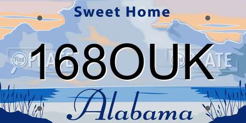 168OUK Alabama License Plate