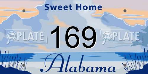 169 Alabama License Plate