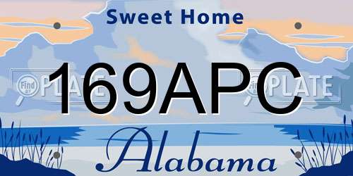 169APC Alabama License Plate