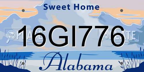 16GI776 Alabama License Plate