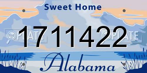1711422 Alabama License Plate
