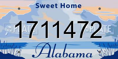 1711472 Alabama License Plate