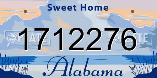 1712276 Alabama License Plate