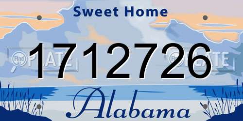 1712726 Alabama License Plate