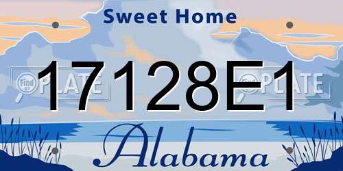 17128E1 Alabama License Plate