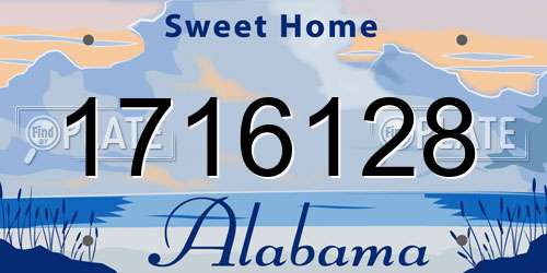 1716128 Alabama License Plate