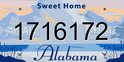 1716172 Alabama License Plate