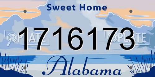 1716173 Alabama License Plate