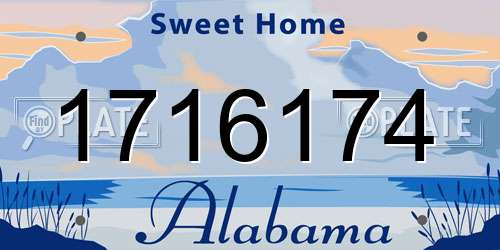 1716174 Alabama License Plate