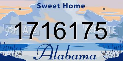 1716175 Alabama License Plate