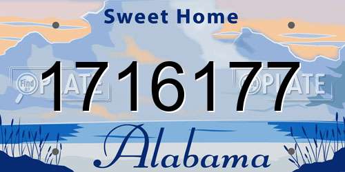 1716177 Alabama License Plate