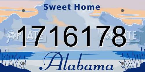 1716178 Alabama License Plate