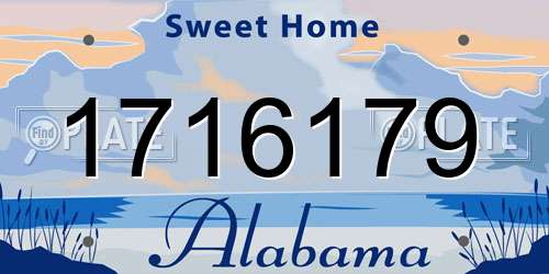 1716179 Alabama License Plate