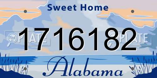 1716182 Alabama License Plate