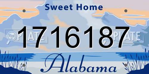 1716187 Alabama License Plate