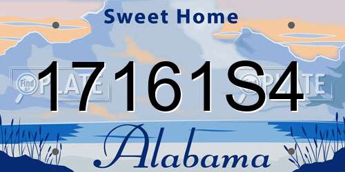 17161S4 Alabama License Plate