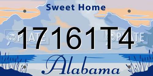 17161T4 Alabama License Plate