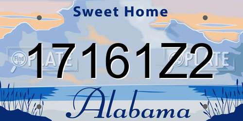17161Z2 Alabama License Plate