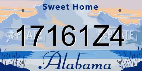 17161Z4 Alabama License Plate
